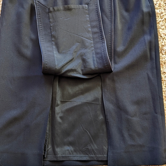 Whistles London Black 40s Style Puffed Sleeve Midi Dress Sweetheart Neckline - Picture 7 of 12